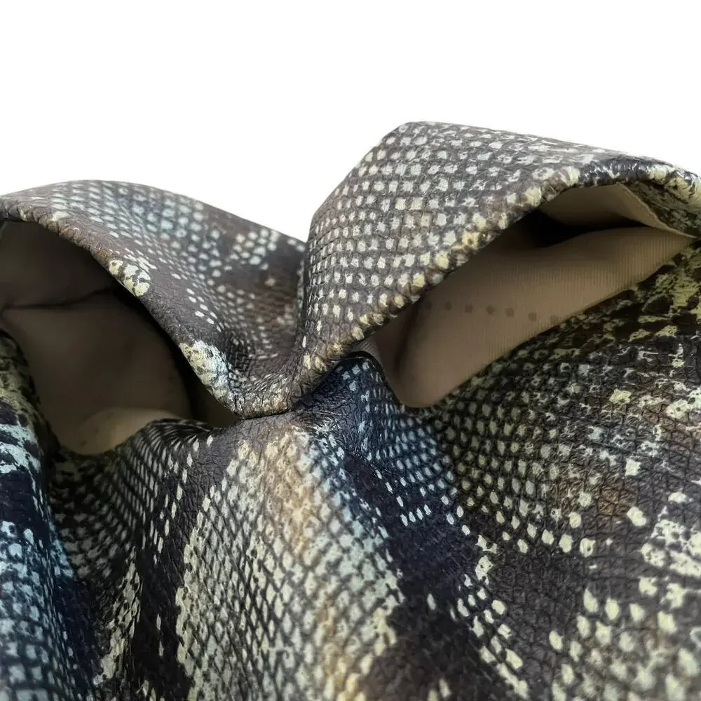 Aimee Kestenberg Tuscany Cobra Print Pebble Leather and Suede Hobo Shoulder Bag